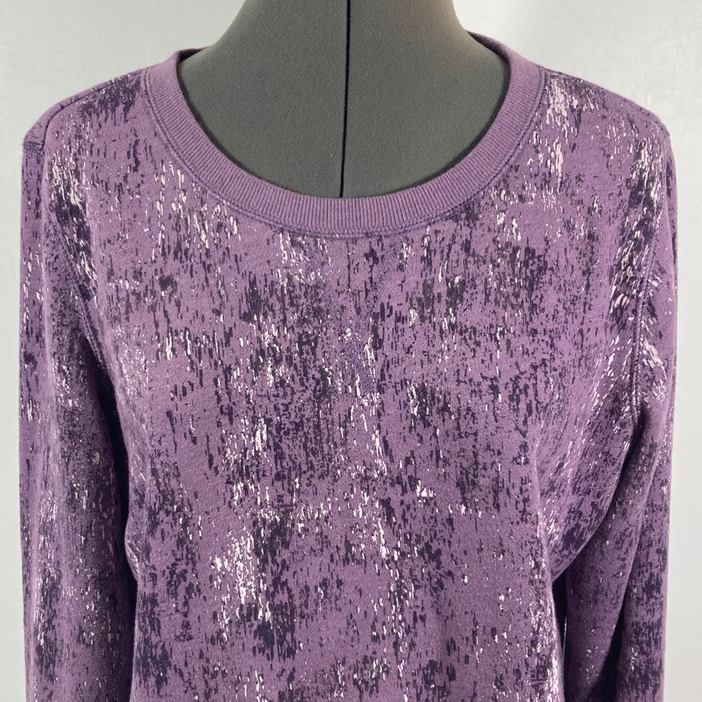 Tek Gear Fleece Pull Over Women Size Large Soft Cozy Lavender Thumb Holes - Picture 2 of 8